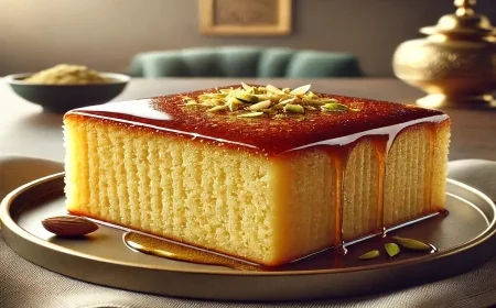 طريقة عمل البسبوسة بالسميد والزبادي